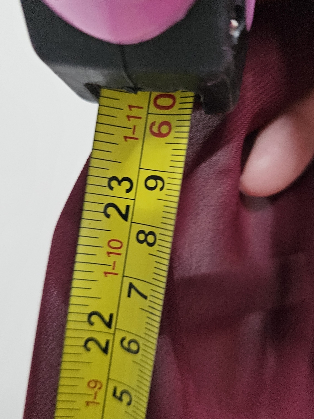 JJ's House Burgundy Chiffon Pleated Bishop Sleeve Midi Dress Approx L - Picture 9 of 11